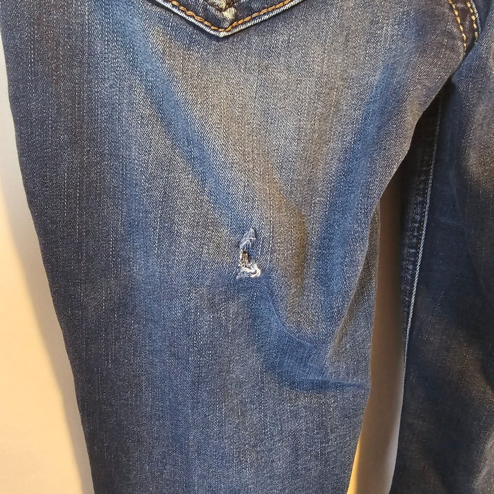 Silver Jeans Suki Bootcut 30x33‎ Dark Wash Blue Distressed Western Boho Cowgirl - Picture 6 of 11